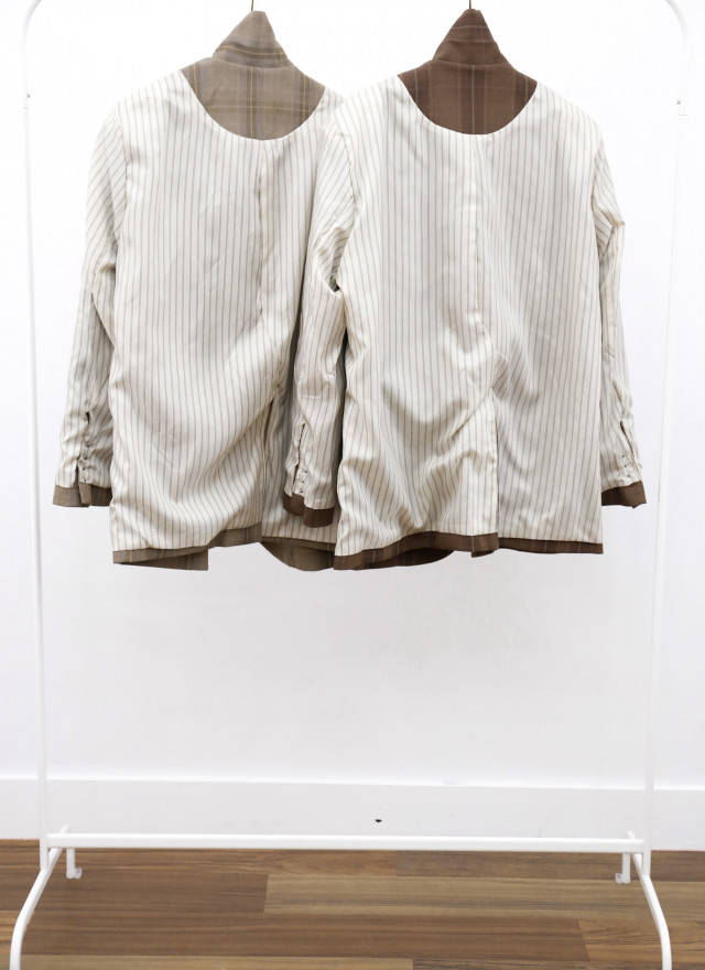 O0702琴恩格紋西裝外套(兩色)