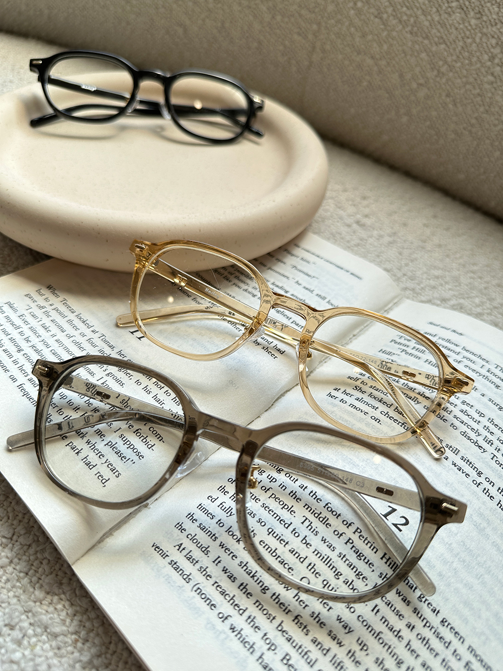 BS休閒膠框眼鏡(三色)