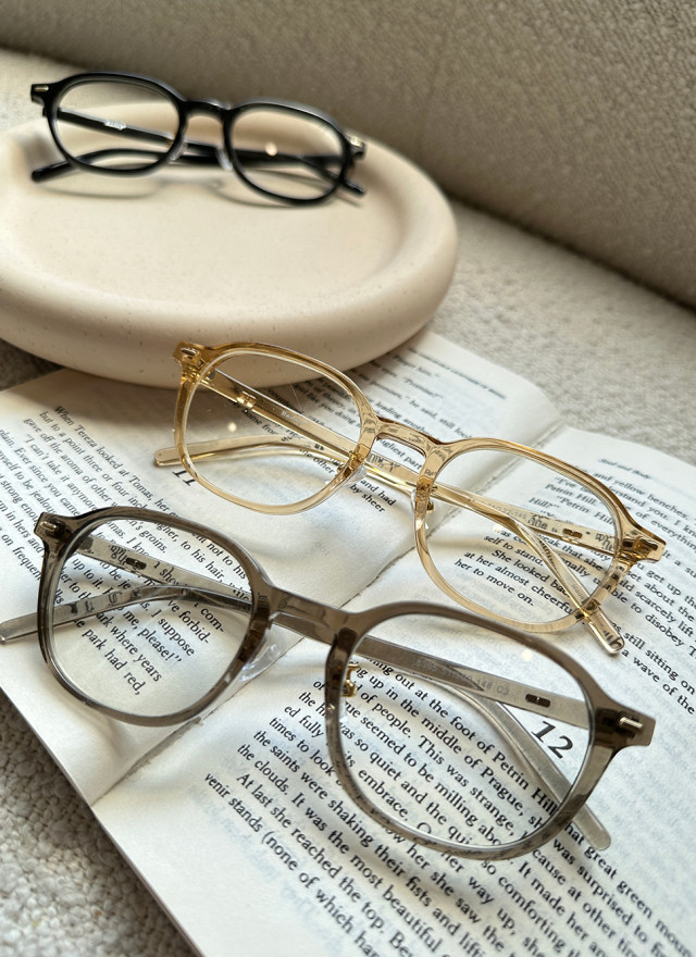 BS休閒膠框眼鏡(三色)