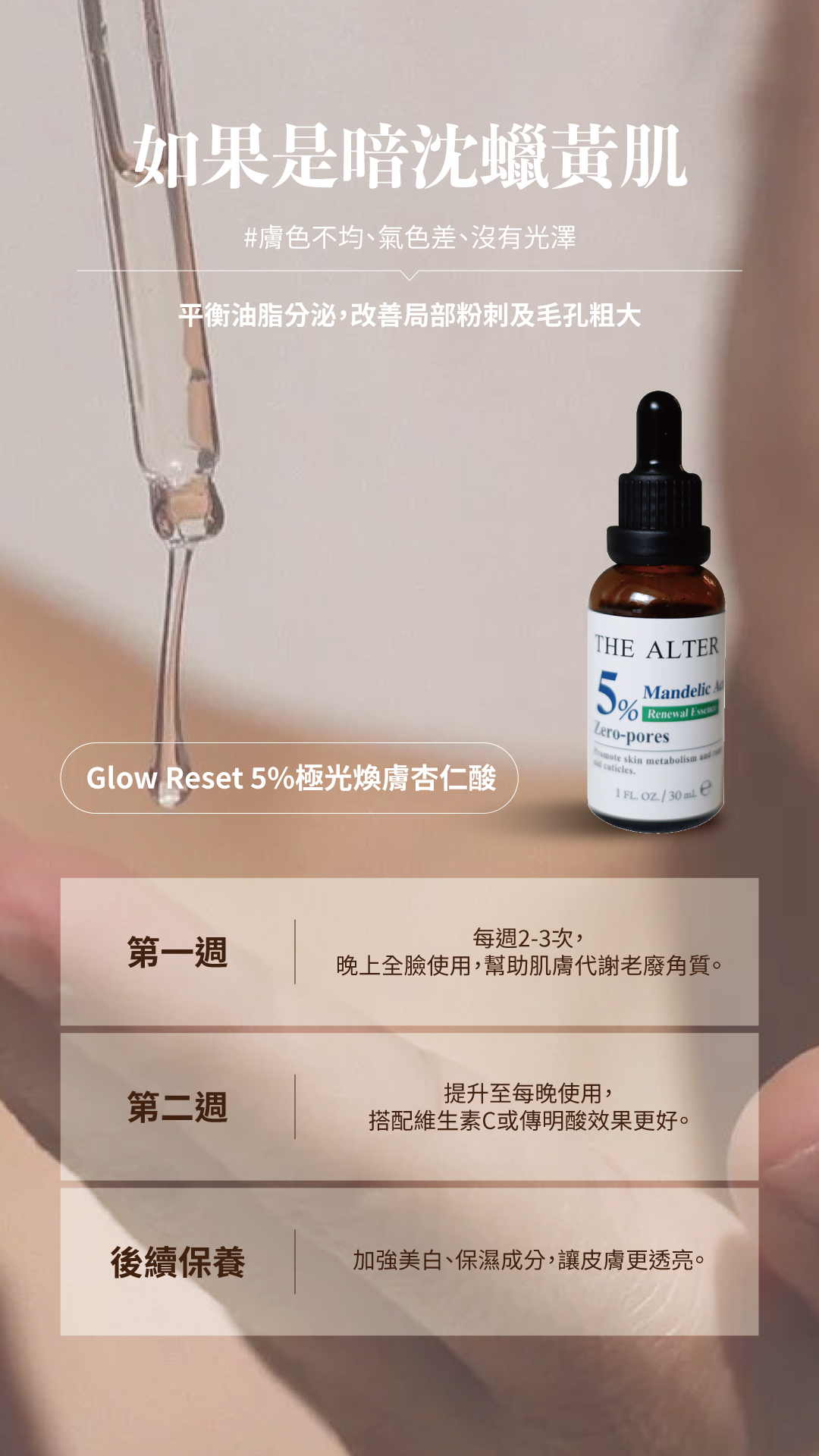 5%杏仁酸煥膚精華-三瓶