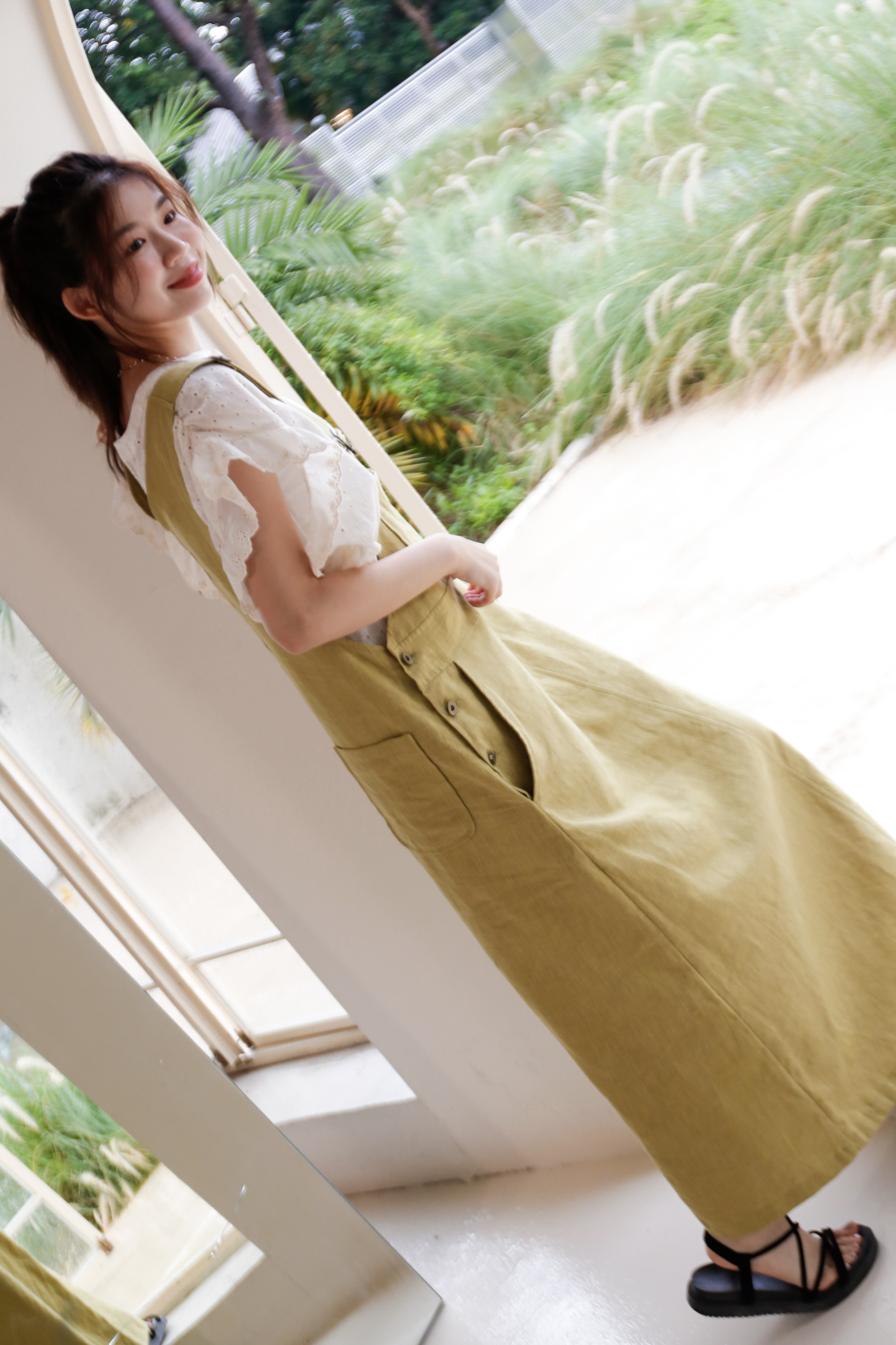 BS布標吊帶洋裝(兩色)