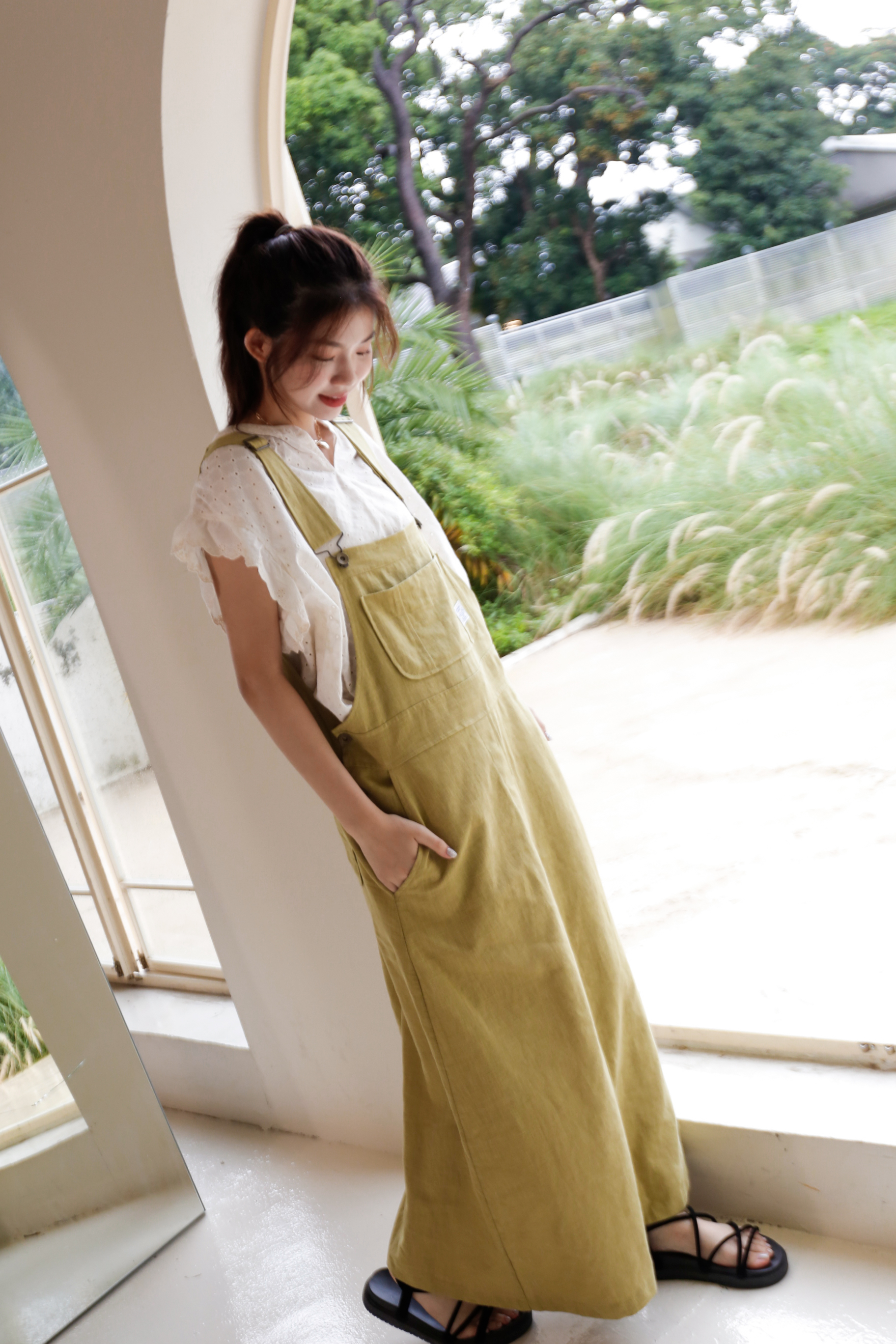 BS布標吊帶洋裝(兩色)