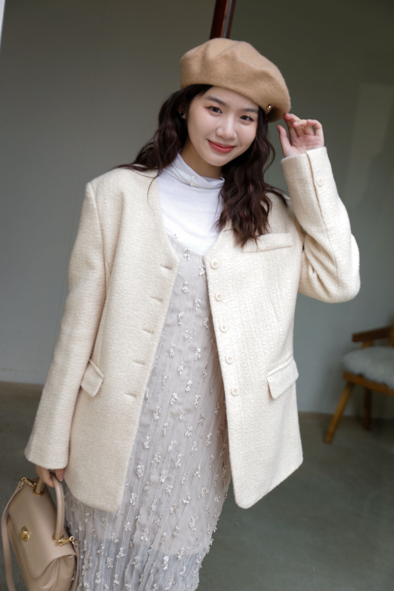 BS麗珍小釦羊毛外套