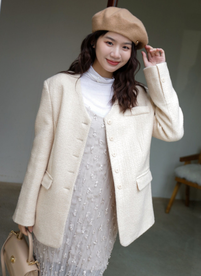 BS麗珍小釦羊毛外套