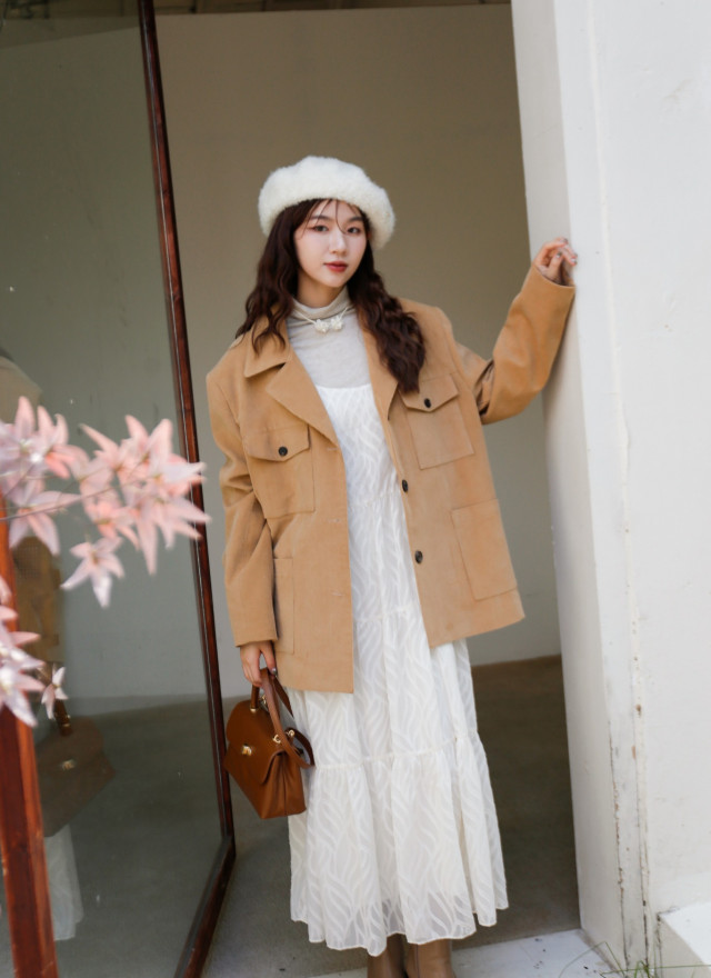 BS麥比絨面西裝外套