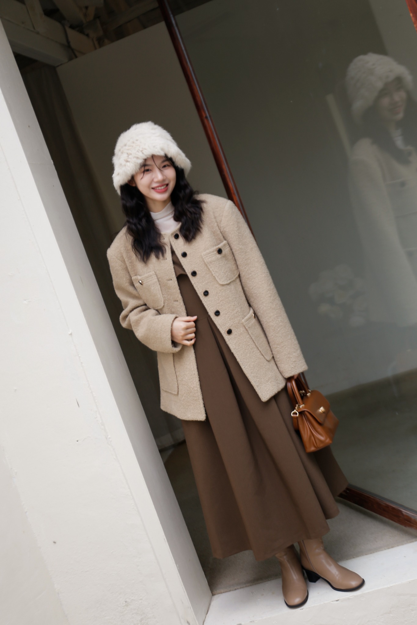 BS小釦絨感西裝外套(兩色)