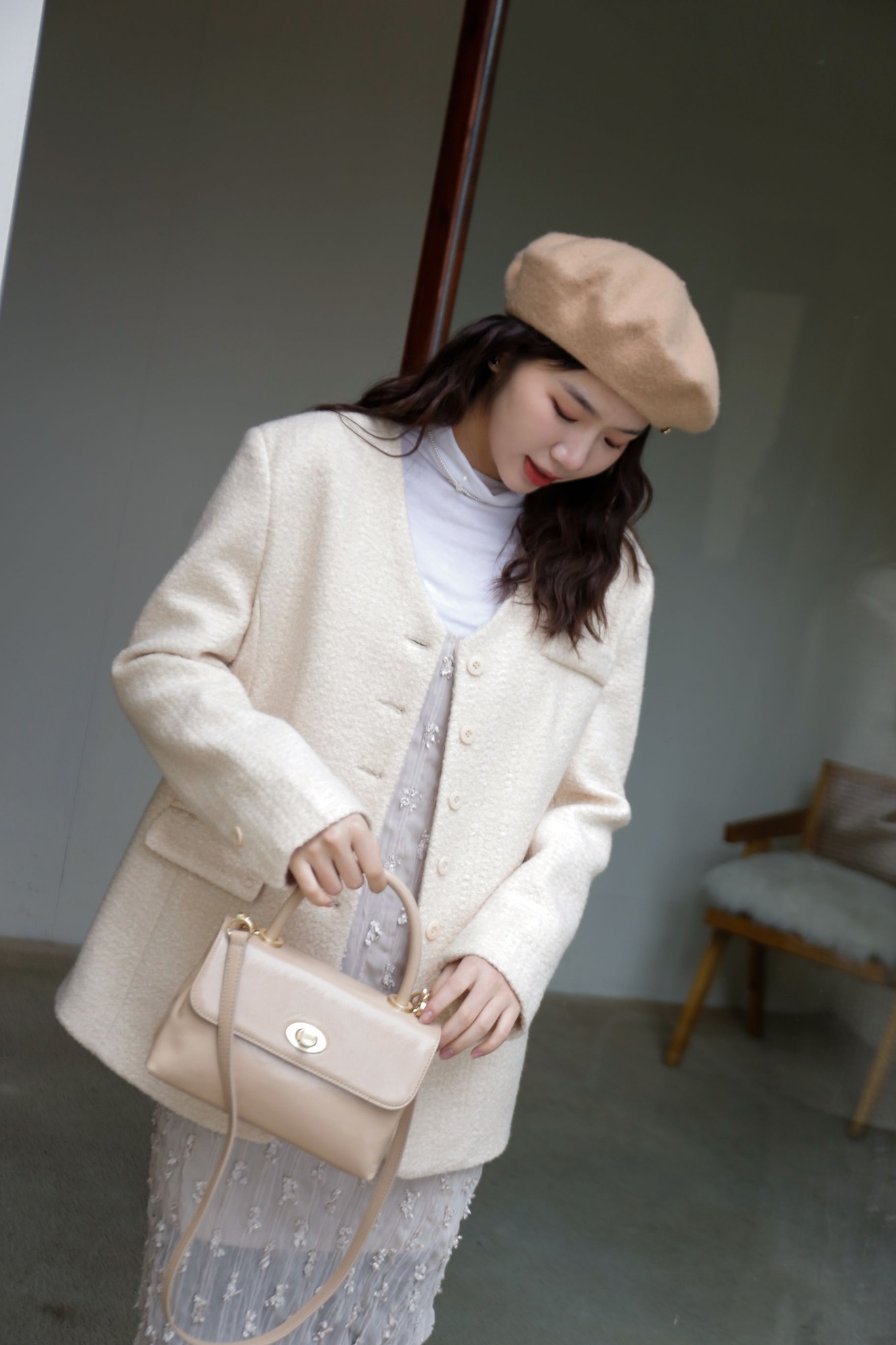 BS麗珍小釦羊毛外套