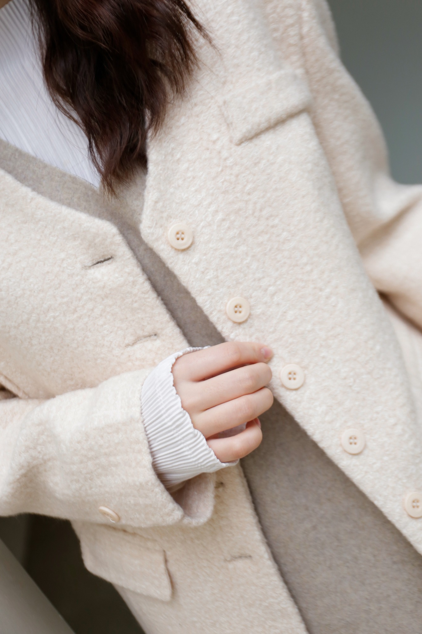 BS麗珍小釦羊毛外套