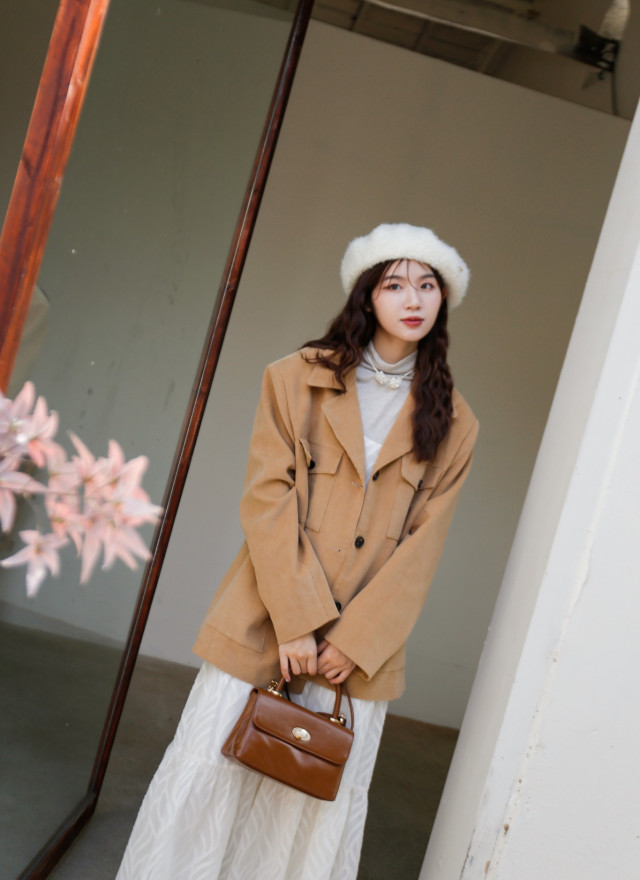 BS麥比絨面西裝外套