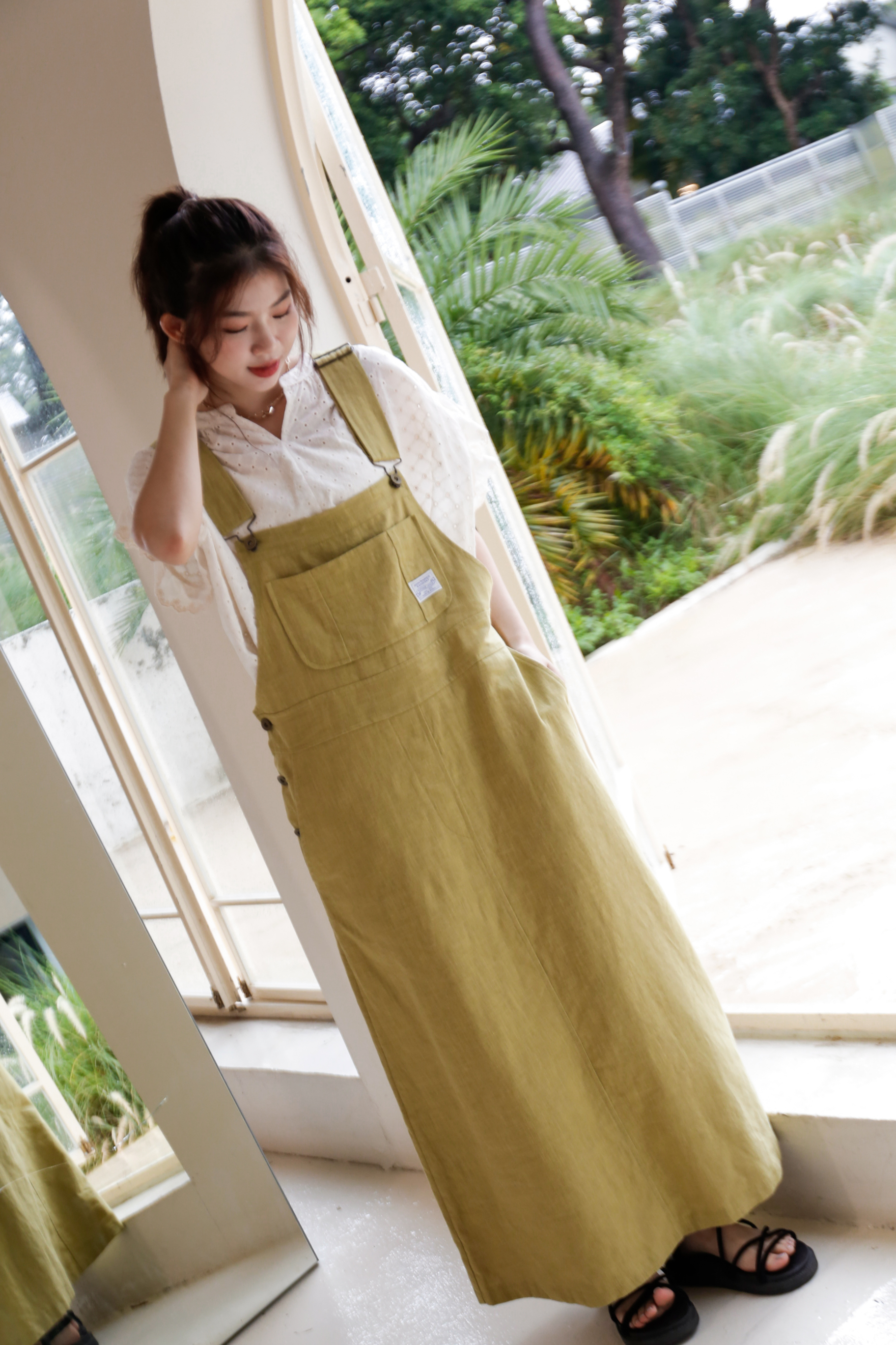 BS布標吊帶洋裝(兩色)