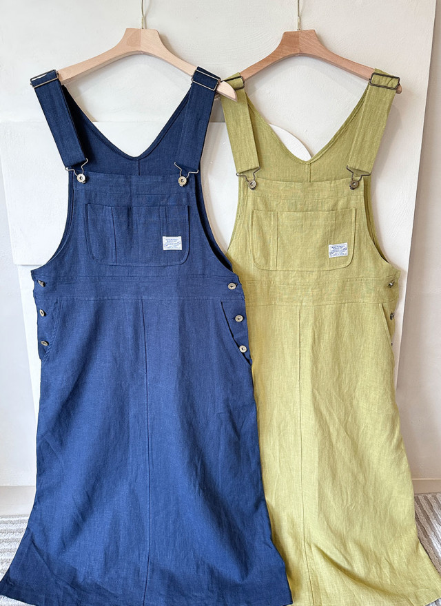 BS布標吊帶洋裝(兩色)