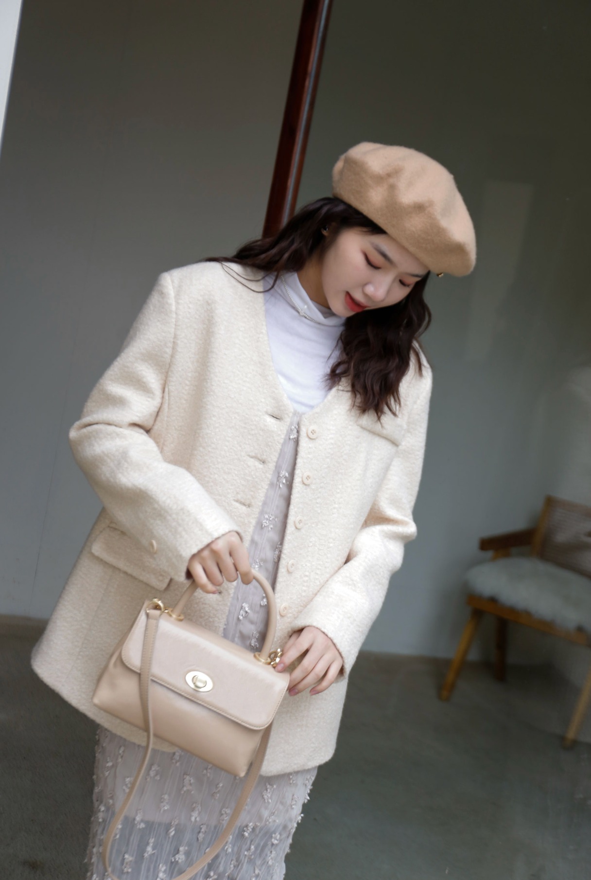 BS麗珍小釦羊毛外套