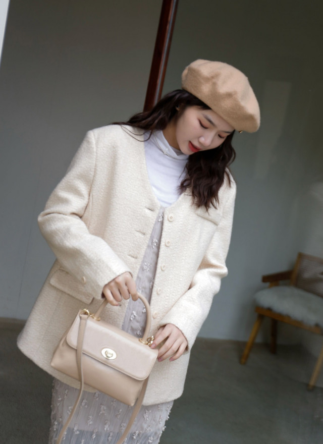 BS麗珍小釦羊毛外套