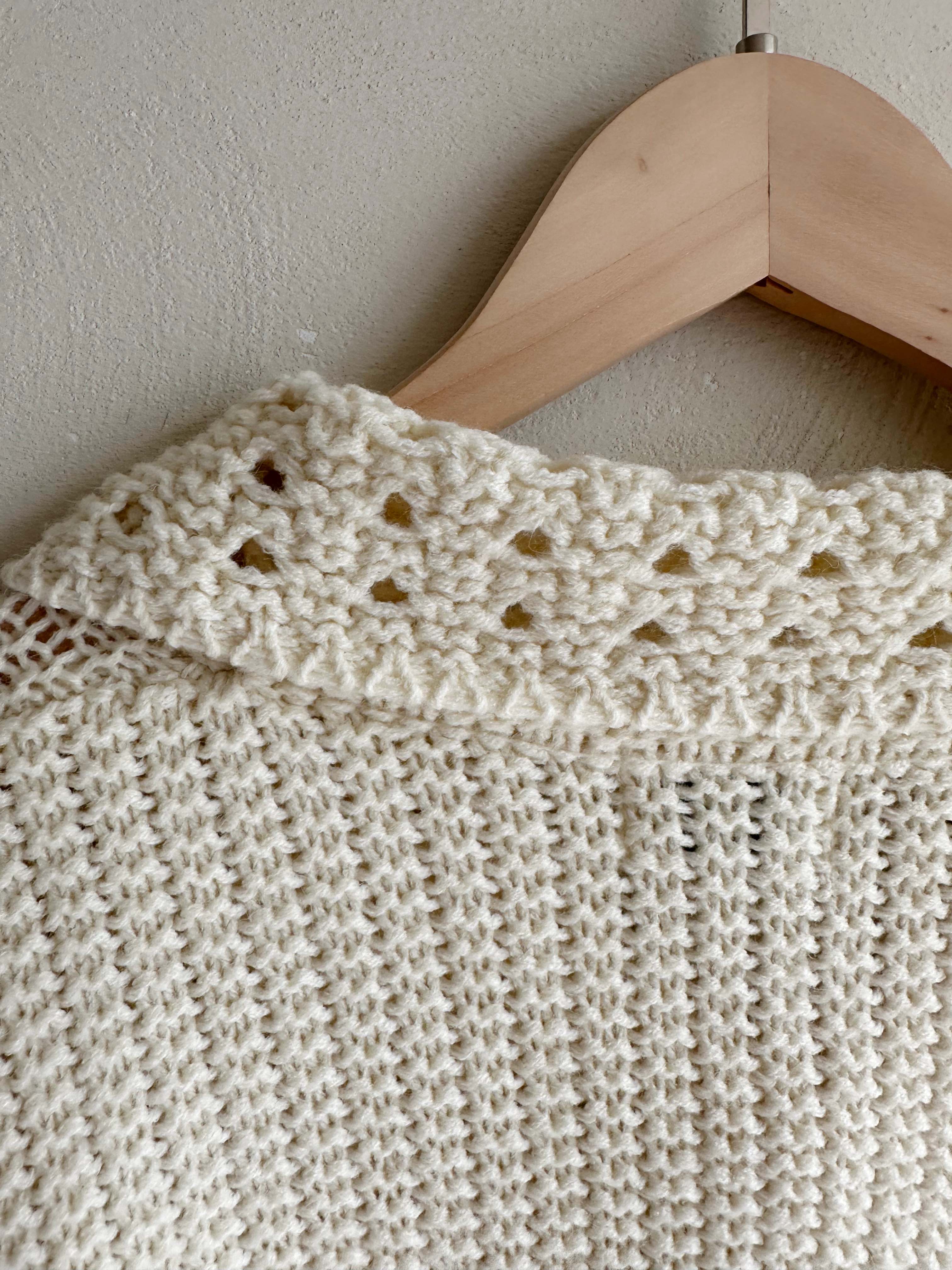 BS鏤空針織翻領外套