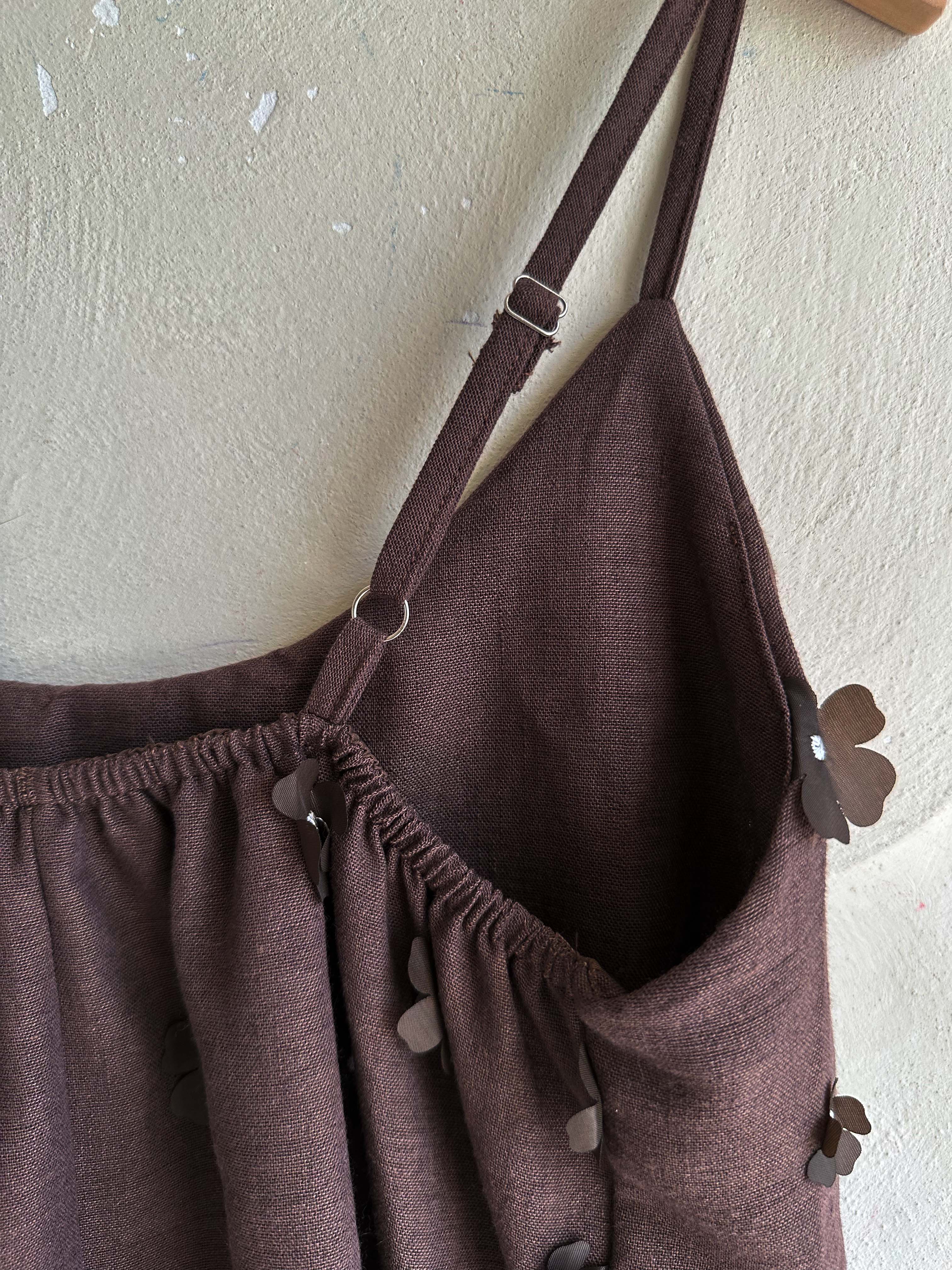 BS花語細肩立體洋裝