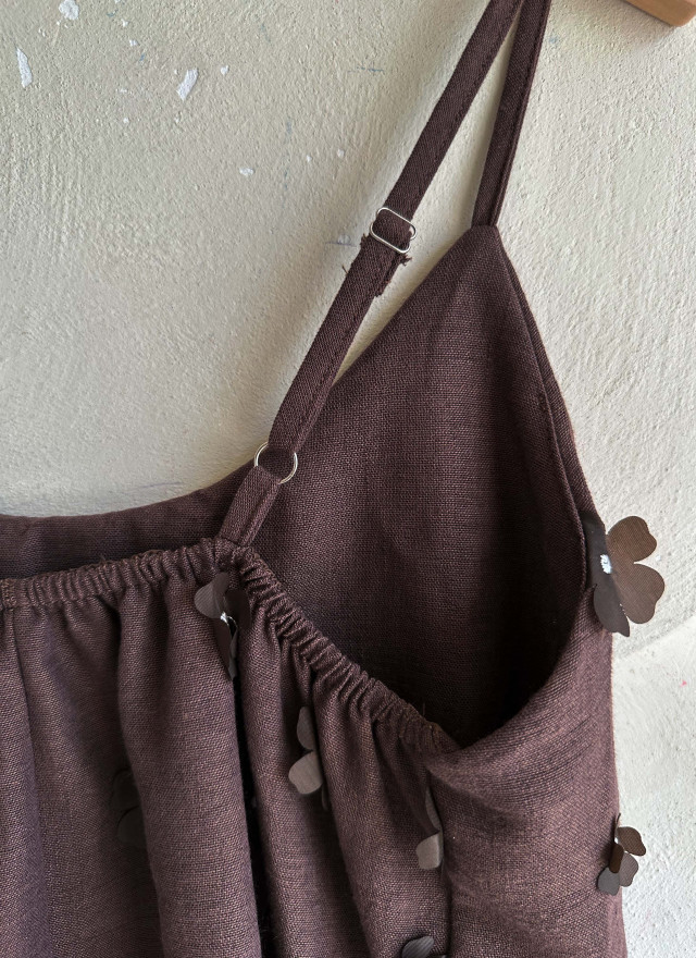 BS花語細肩立體洋裝