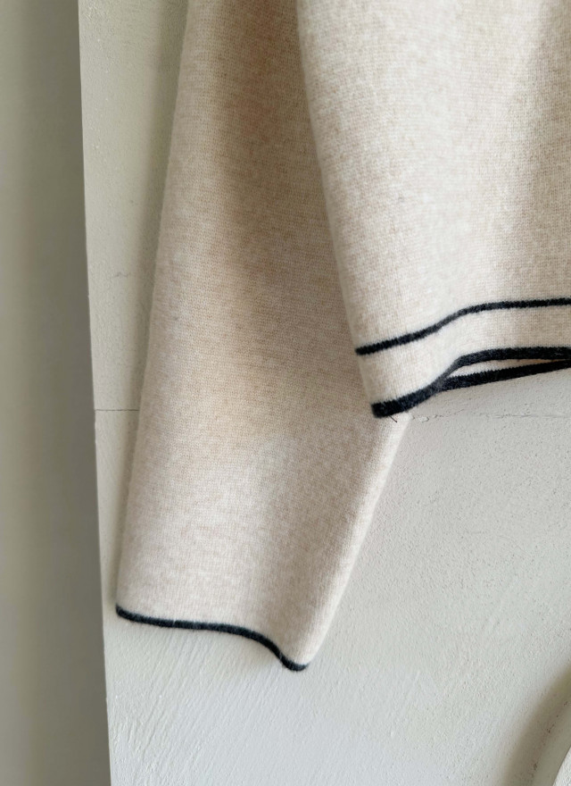 BS撞色小領針織外套(兩色)