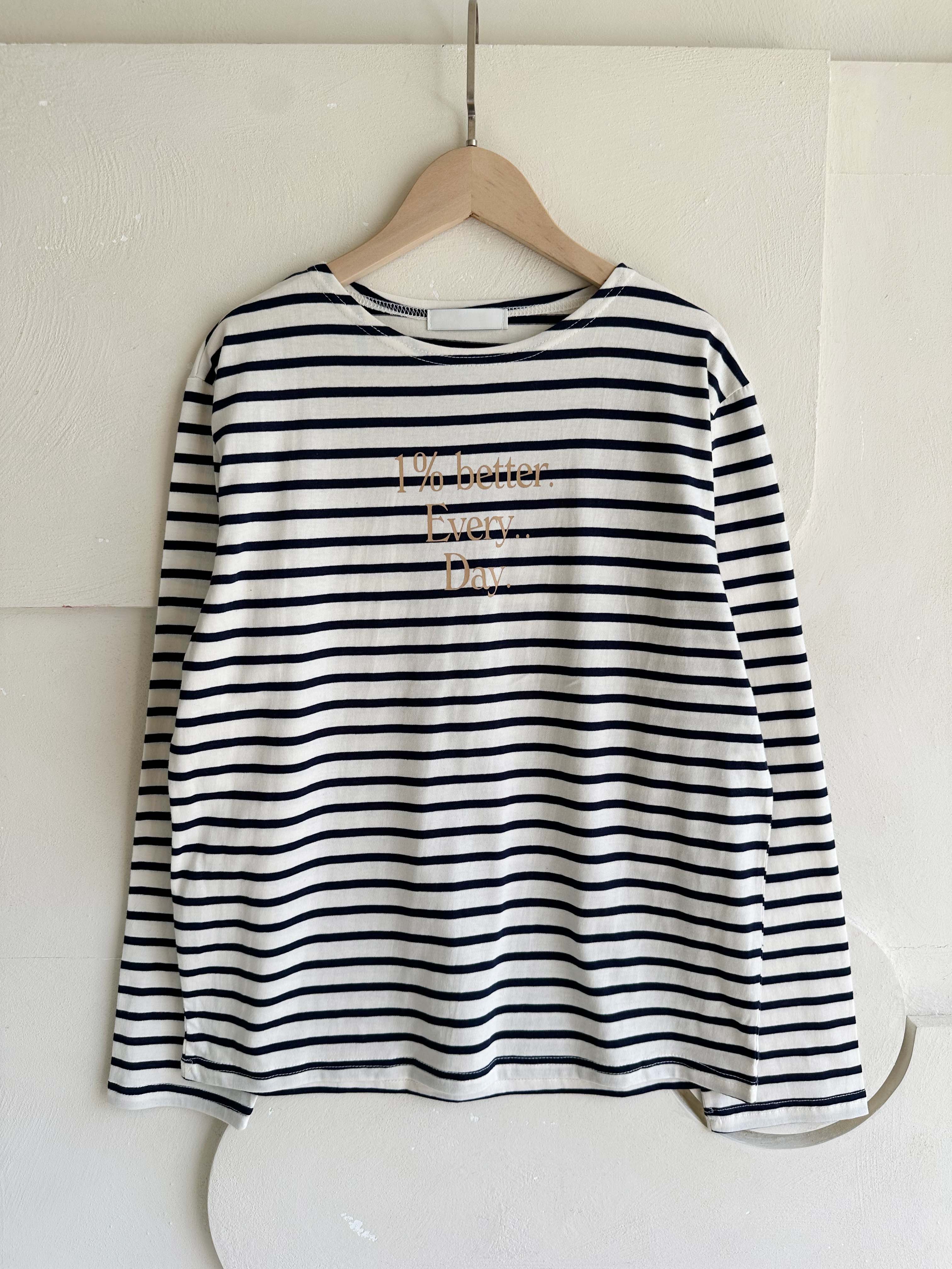 BS橫紋文字薄棉T