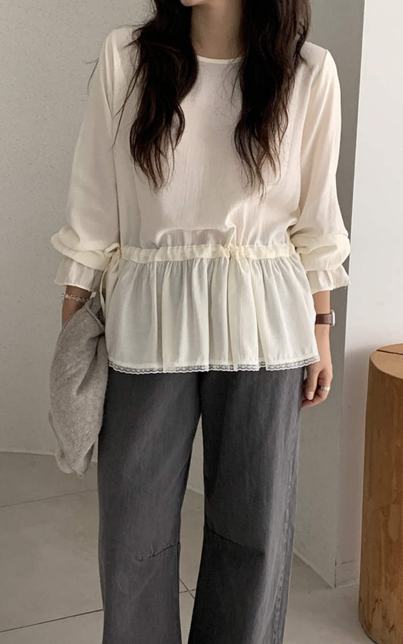 BS雲紗荷葉襯衫