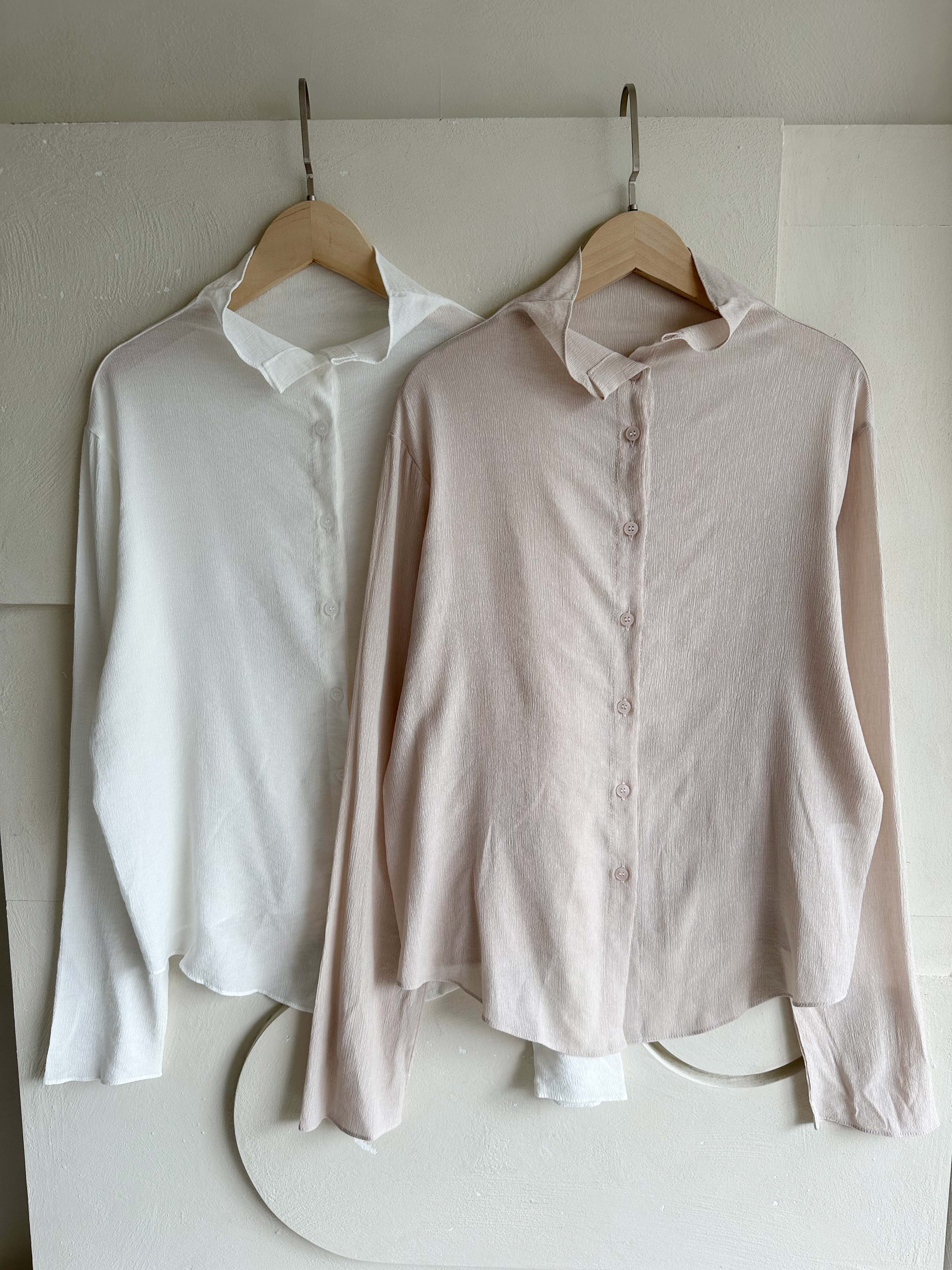 BS微領柔紗襯衫(兩色)