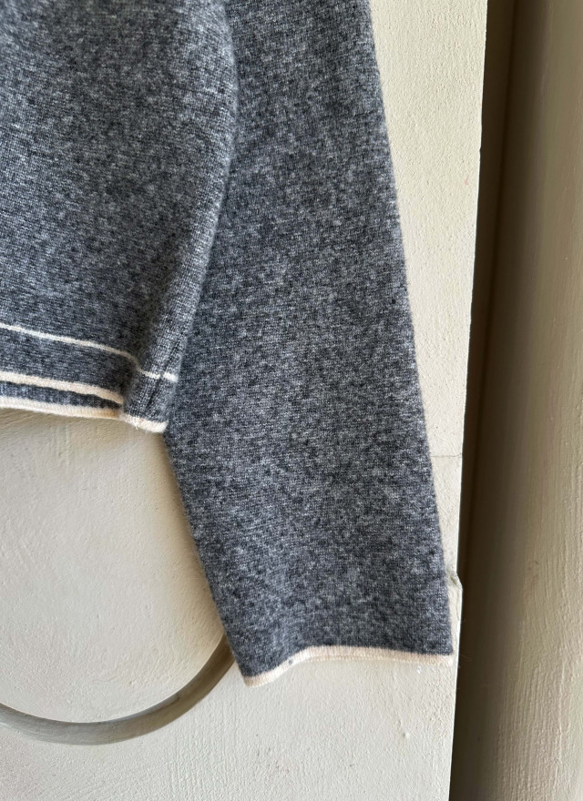 BS撞色小領針織外套(兩色)