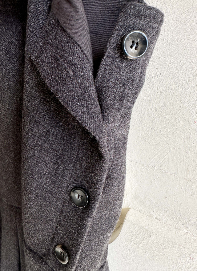 BS混織羊毛大V領洋裝(兩色)