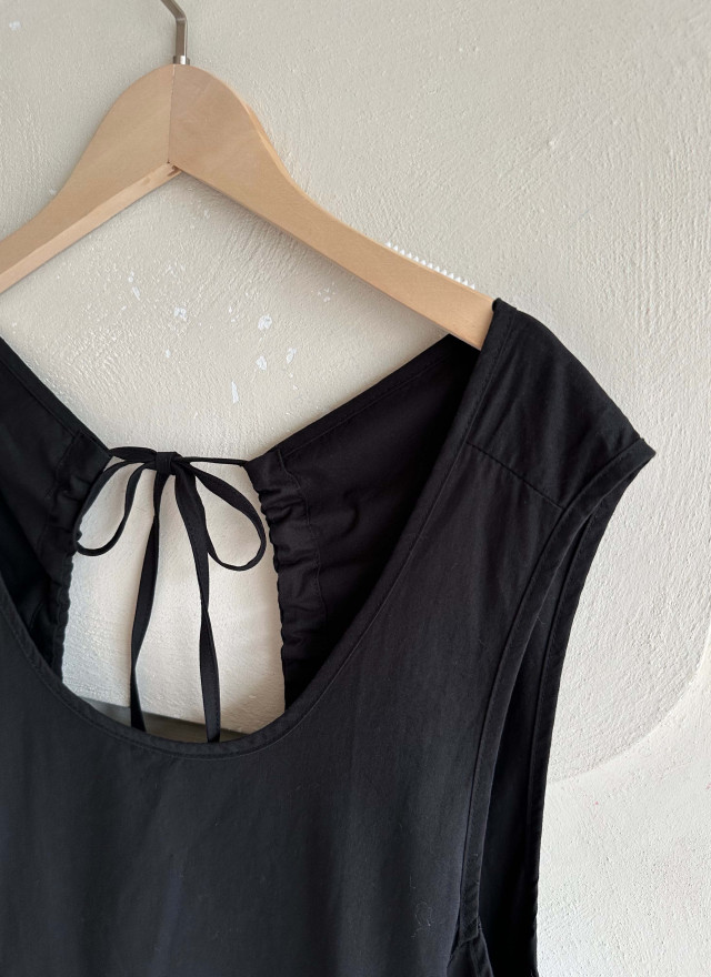 BS綁帶抽皺口袋洋裝