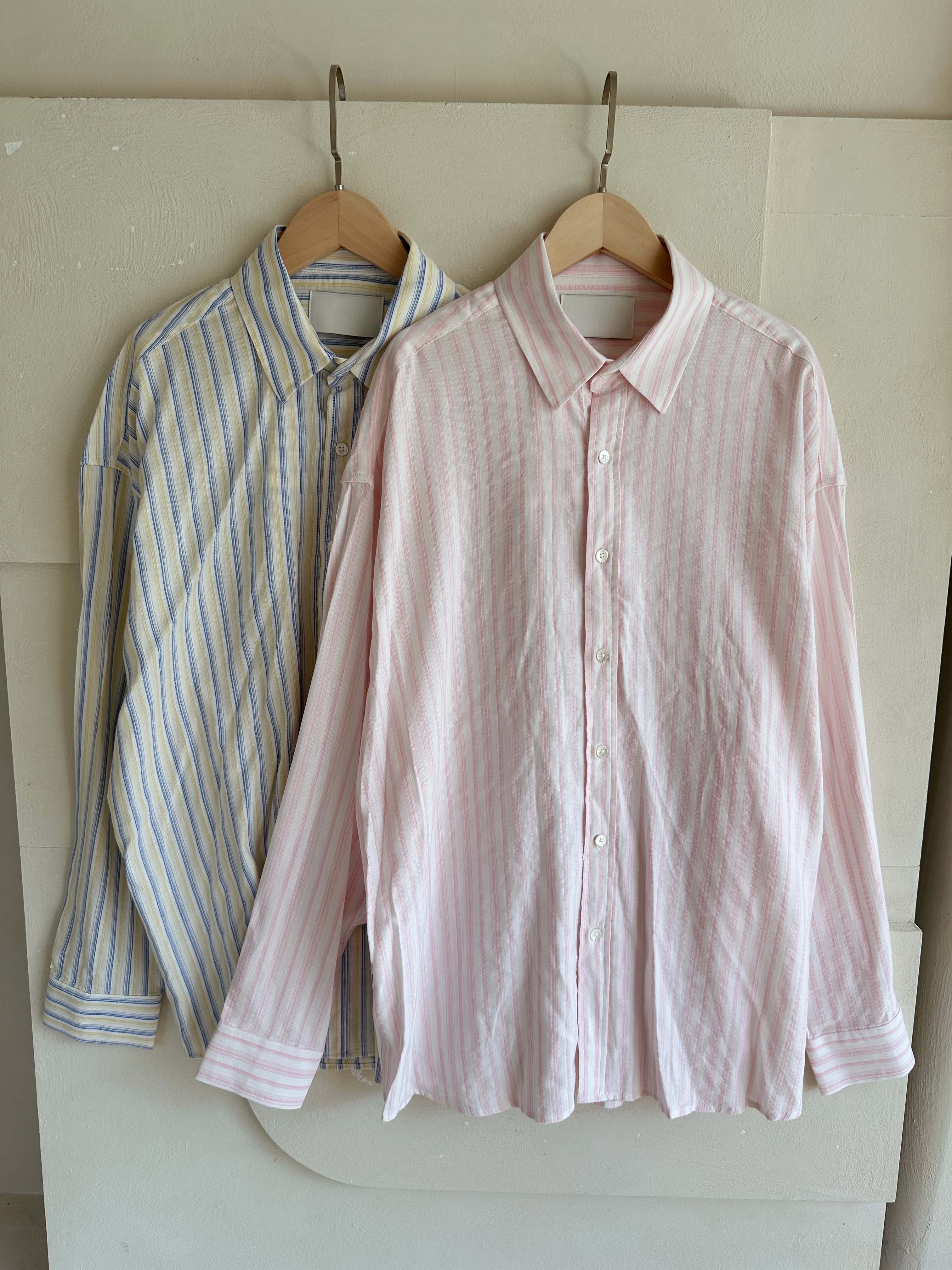 BS簡約多彩條紋襯衫(兩色)