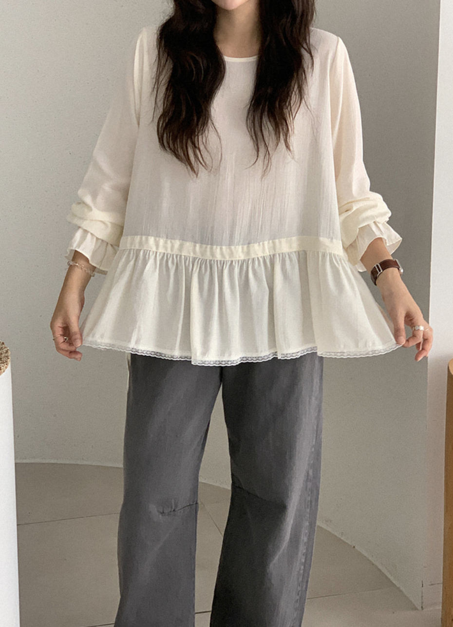 BS雲紗荷葉襯衫