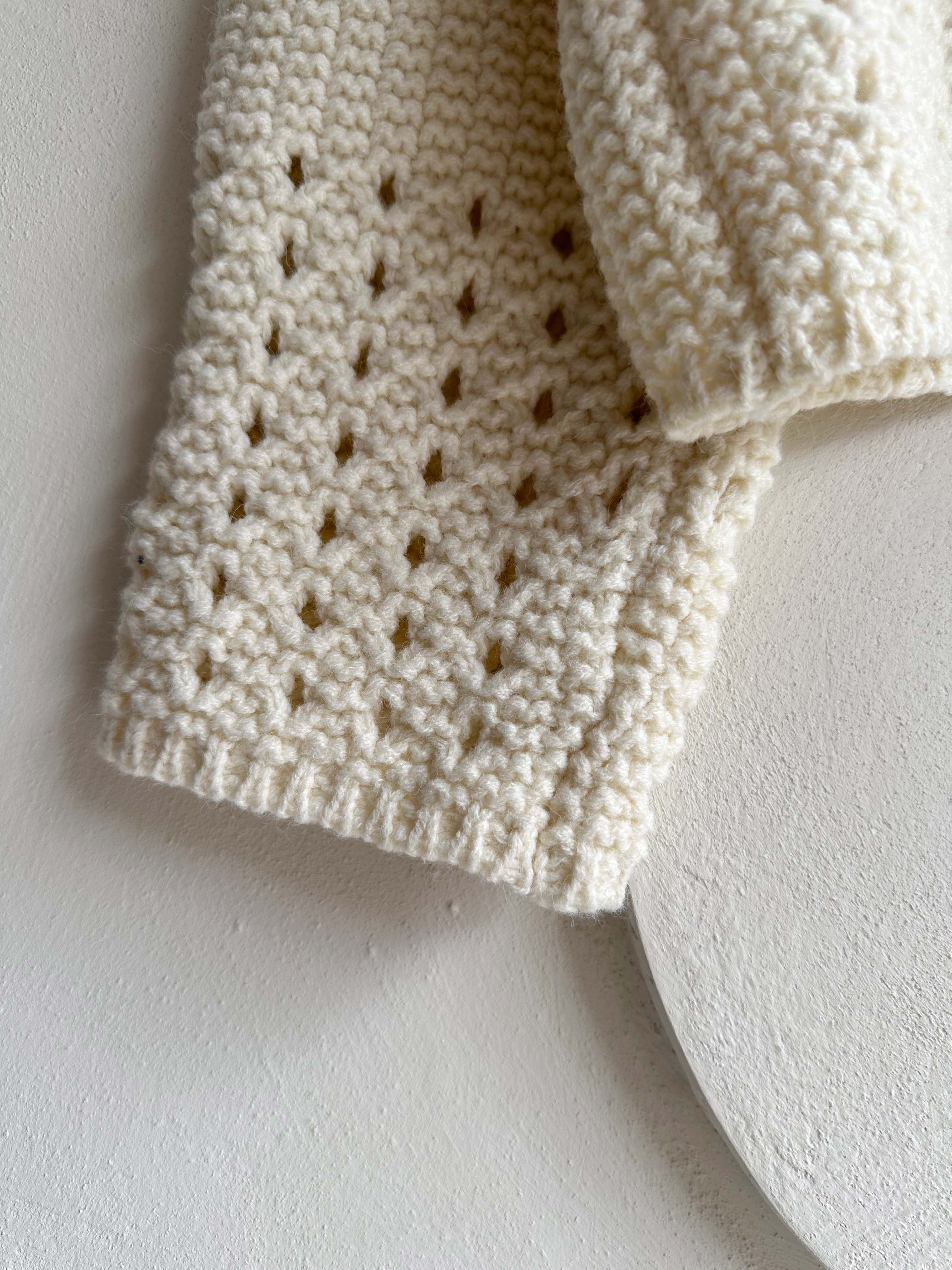 BS鏤空針織翻領外套