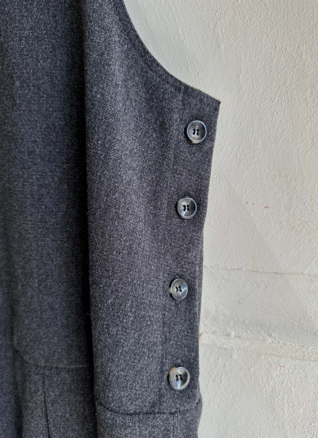 BS混織羊毛大V領洋裝(兩色)