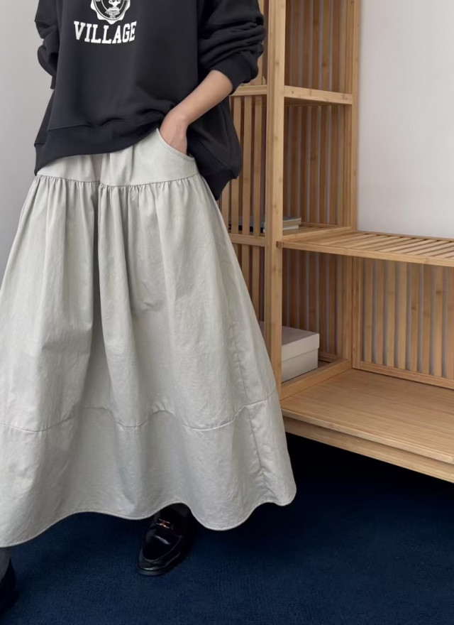 BS絨光層次長裙(兩色)