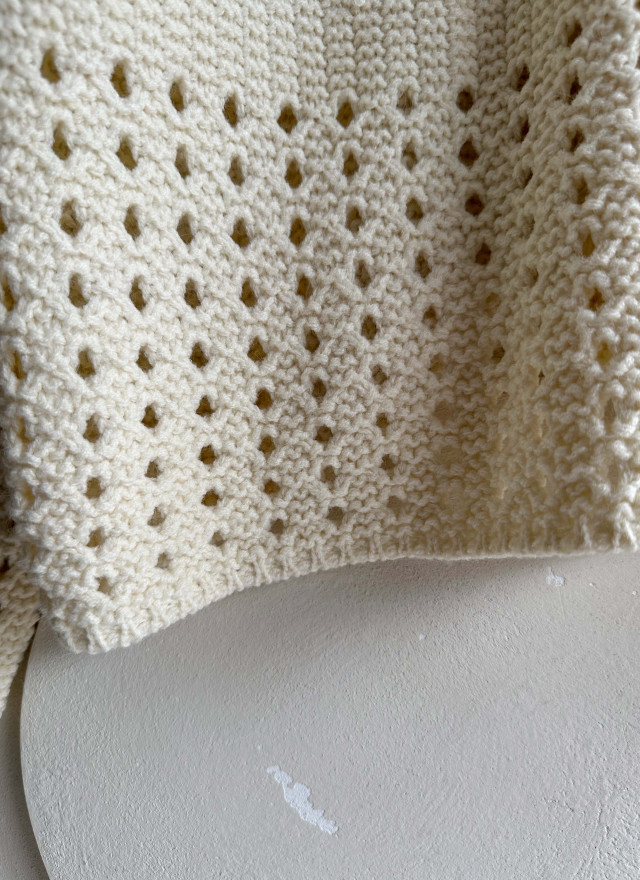 BS鏤空針織翻領外套