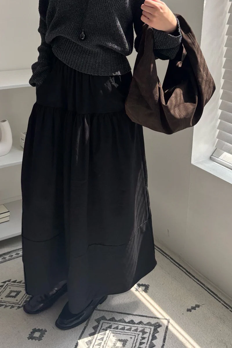 BS絨光層次長裙(兩色)