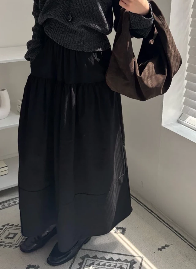 BS絨光層次長裙(兩色)