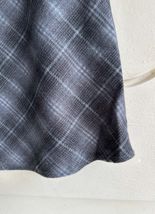 BS格紋綁帶長裙