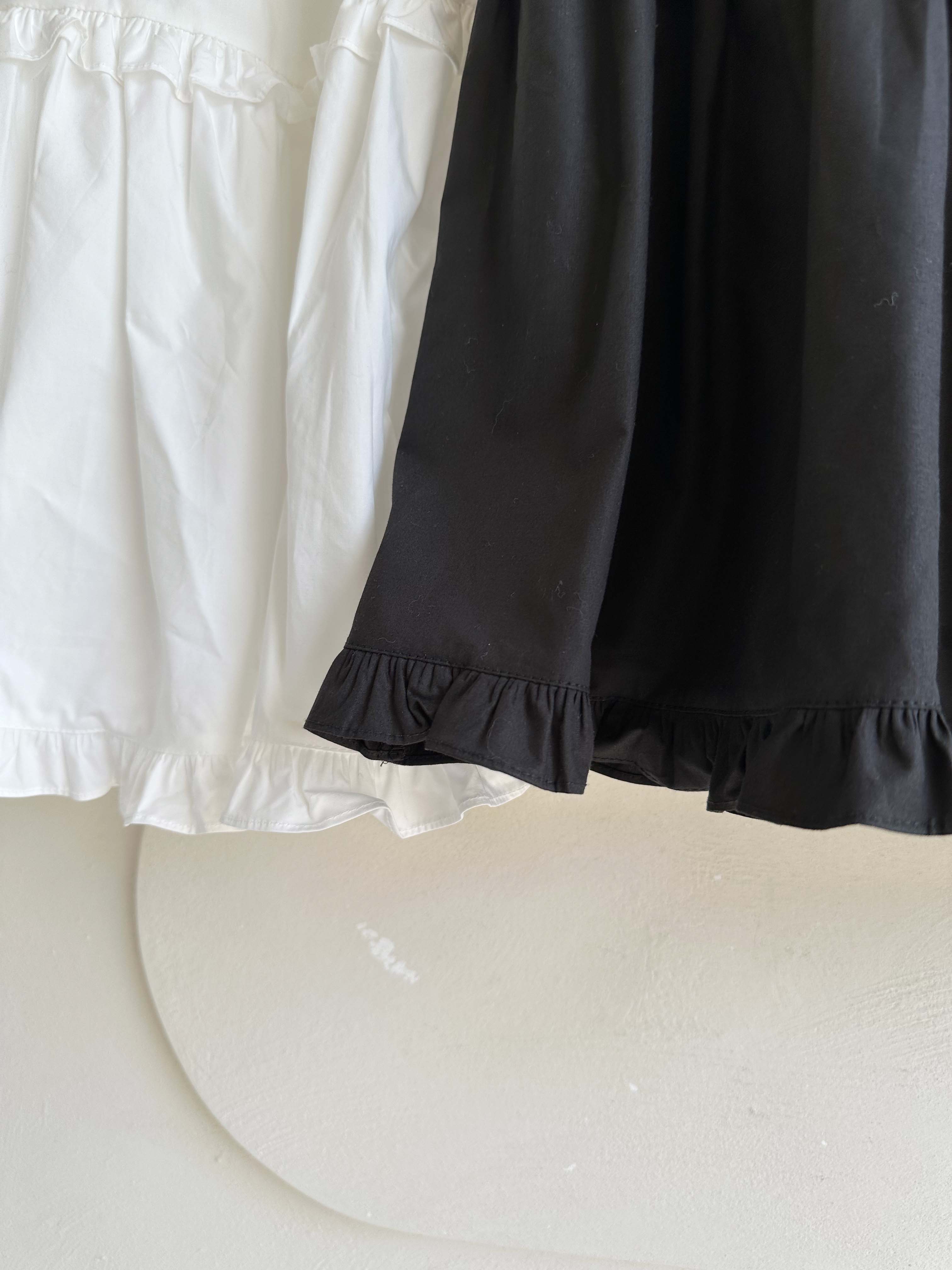 BS荷葉花擺中長裙(兩色)