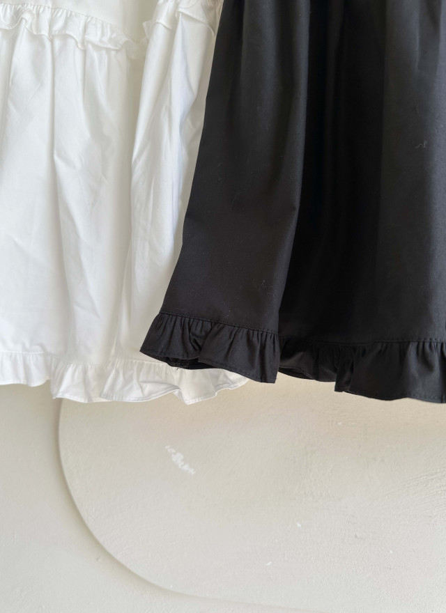 BS荷葉花擺中長裙(兩色)