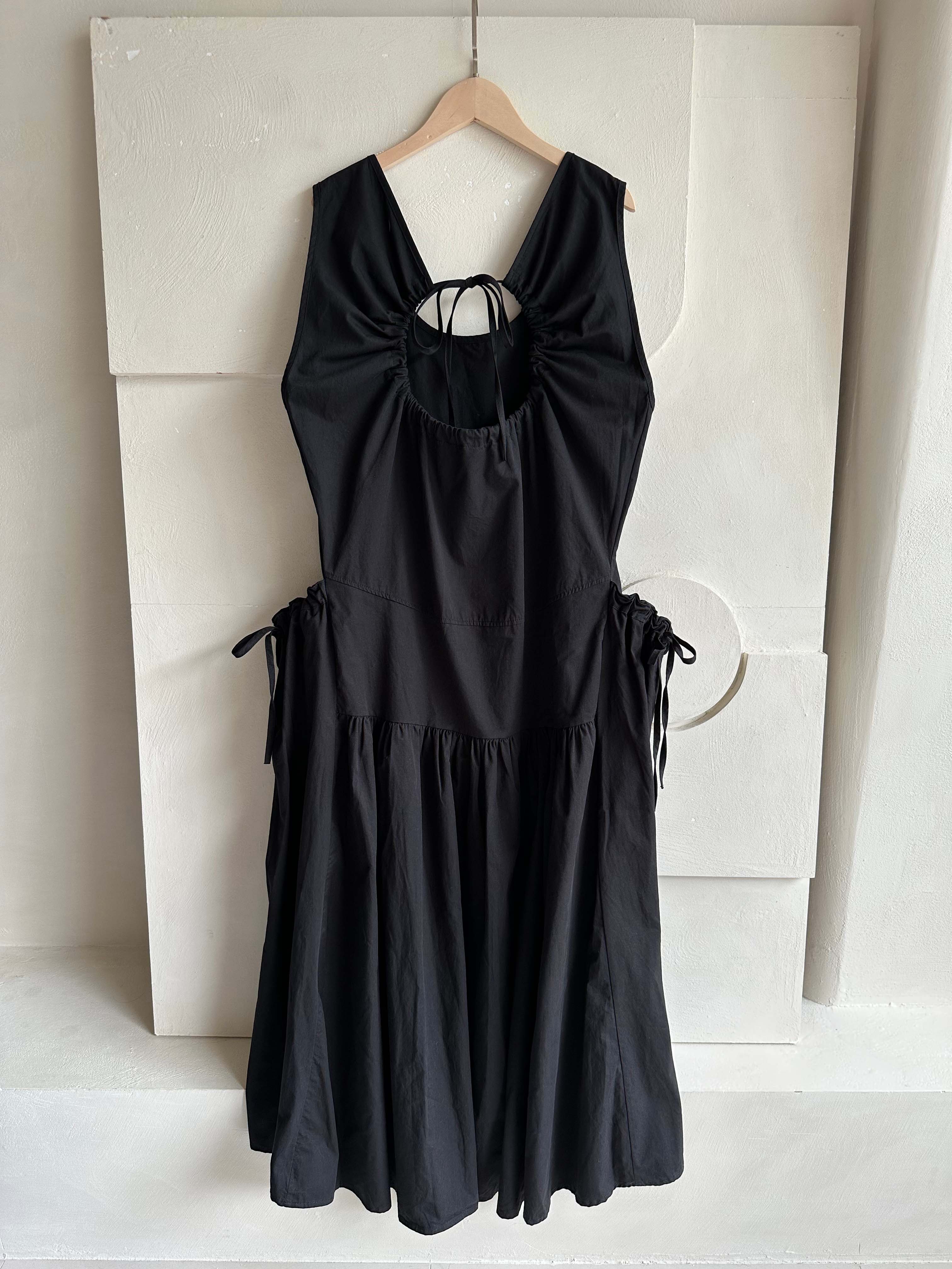 BS綁帶抽皺口袋洋裝