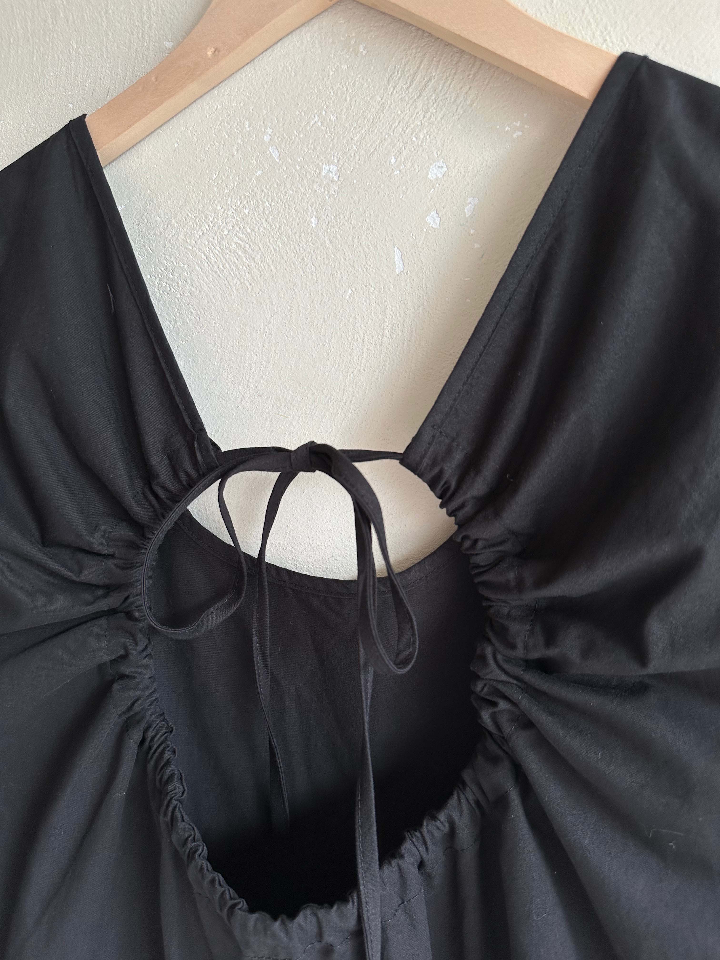 BS綁帶抽皺口袋洋裝