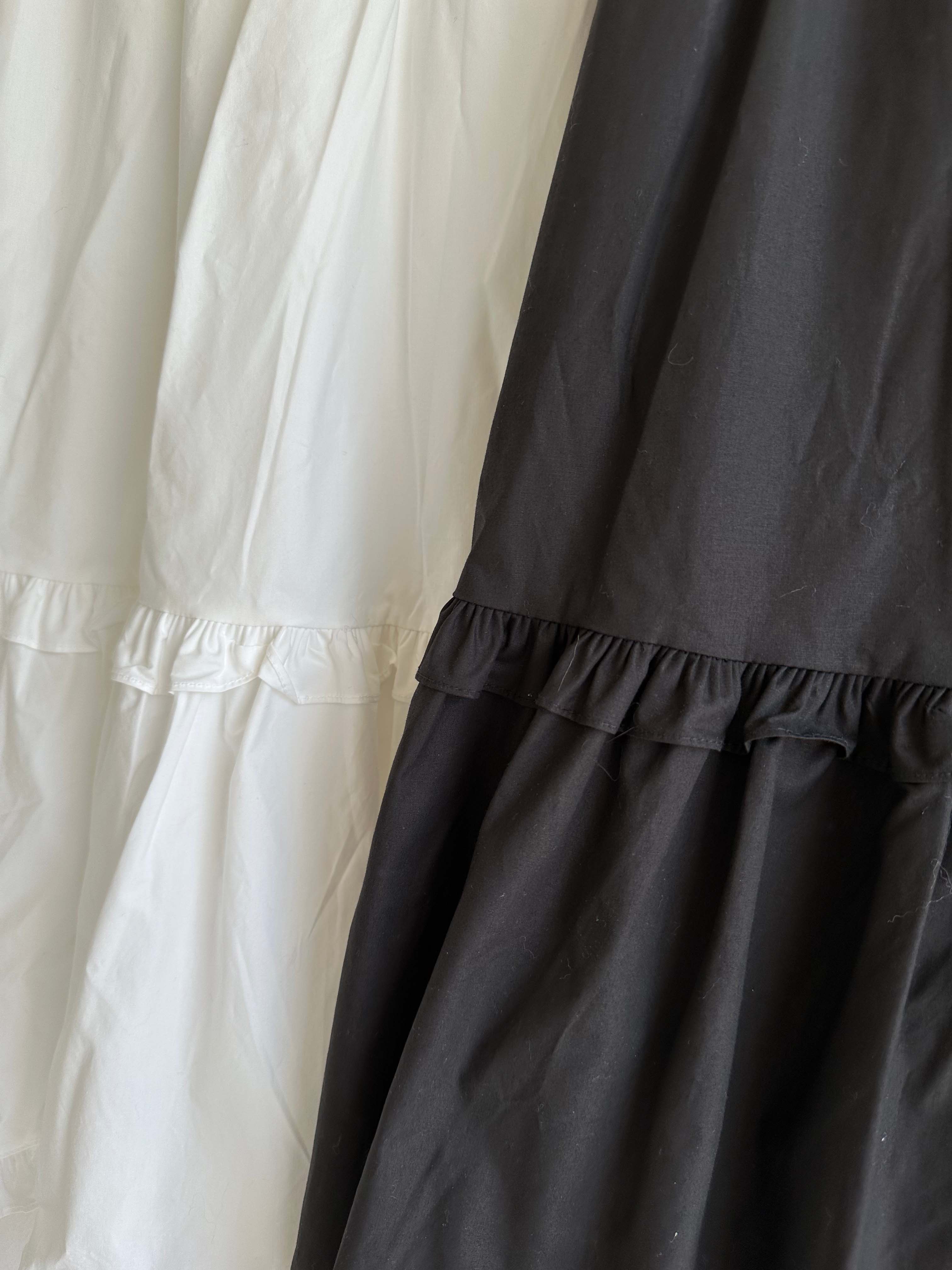 BS荷葉花擺中長裙(兩色)