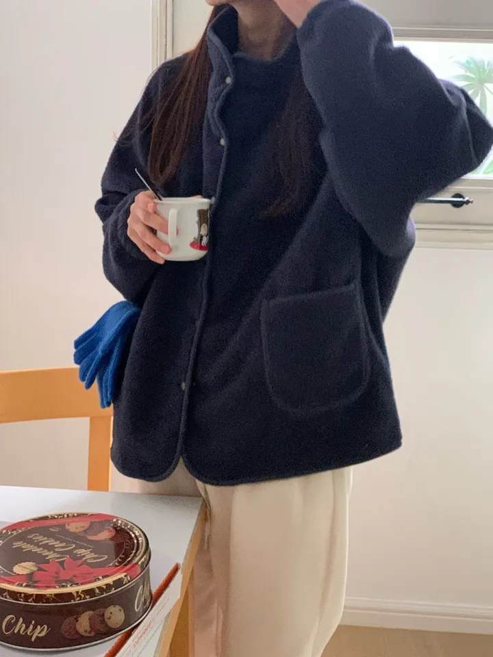 BS立領抓毛絨外套(兩色)