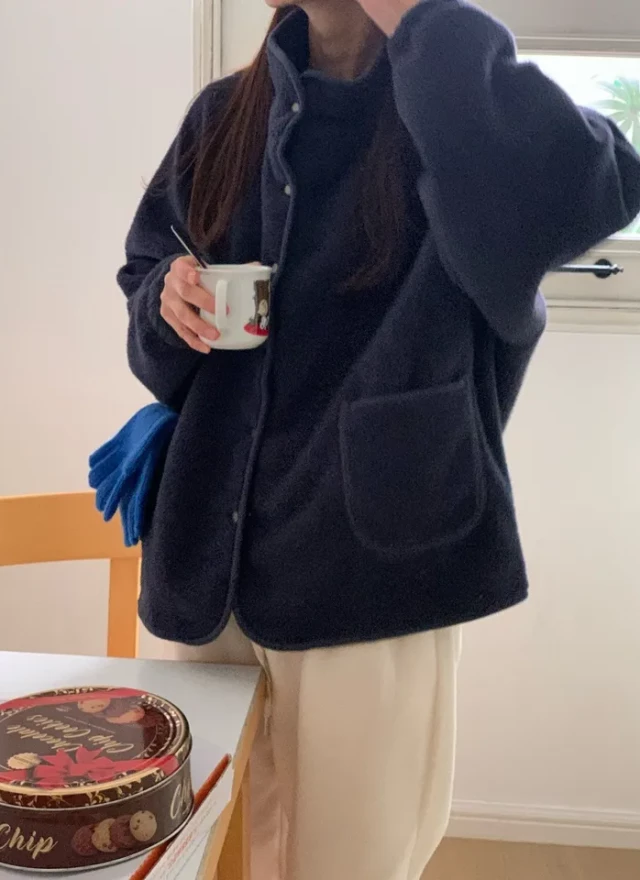 BS立領抓毛絨外套(兩色)