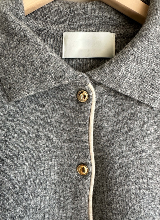 BS撞色小領針織外套(兩色)