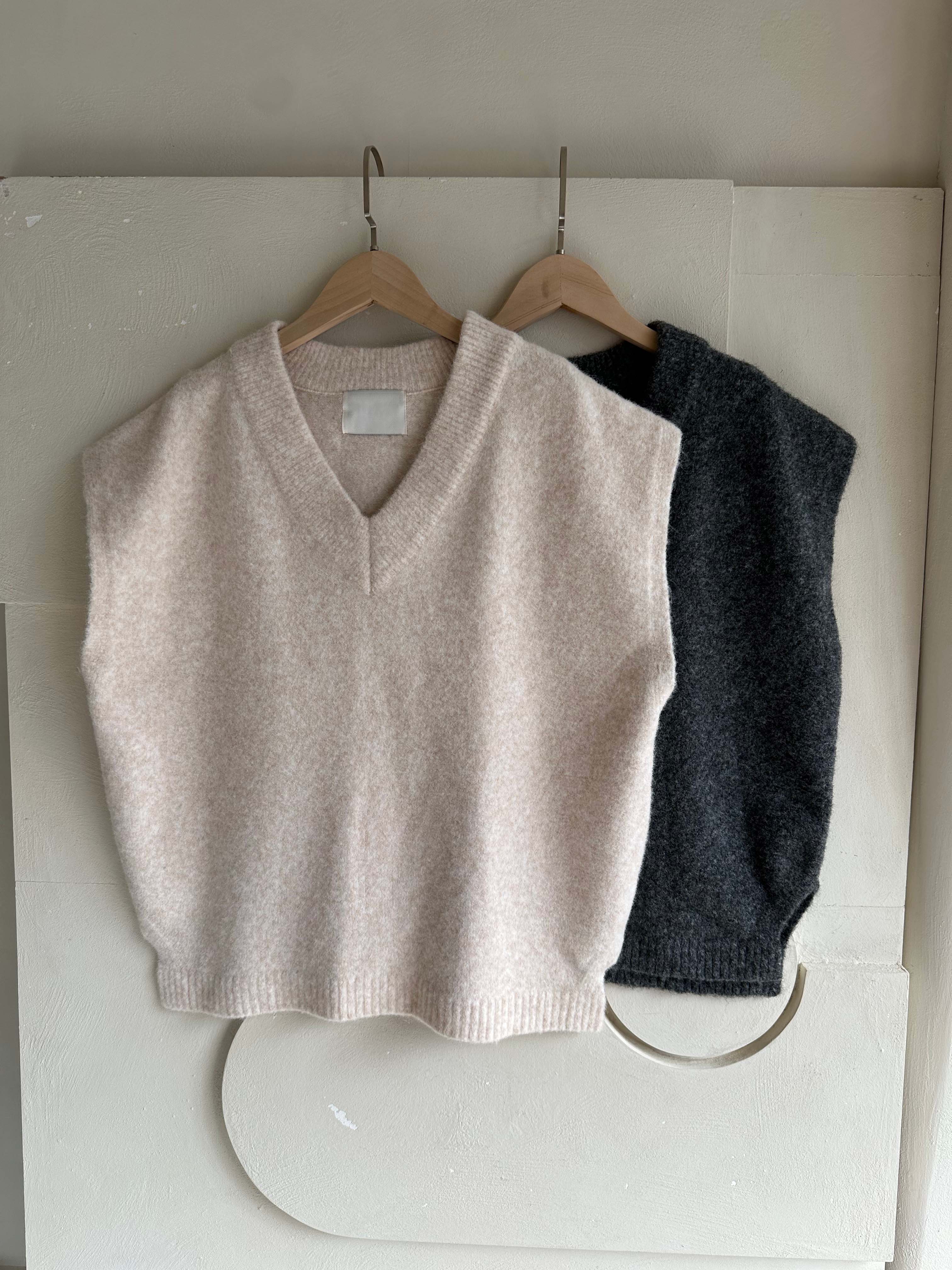 BS蒂蘿V領背心(兩色)