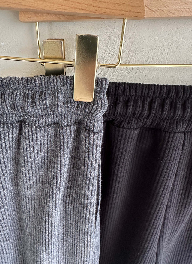 BS羅紋寬鬆長褲(兩色)