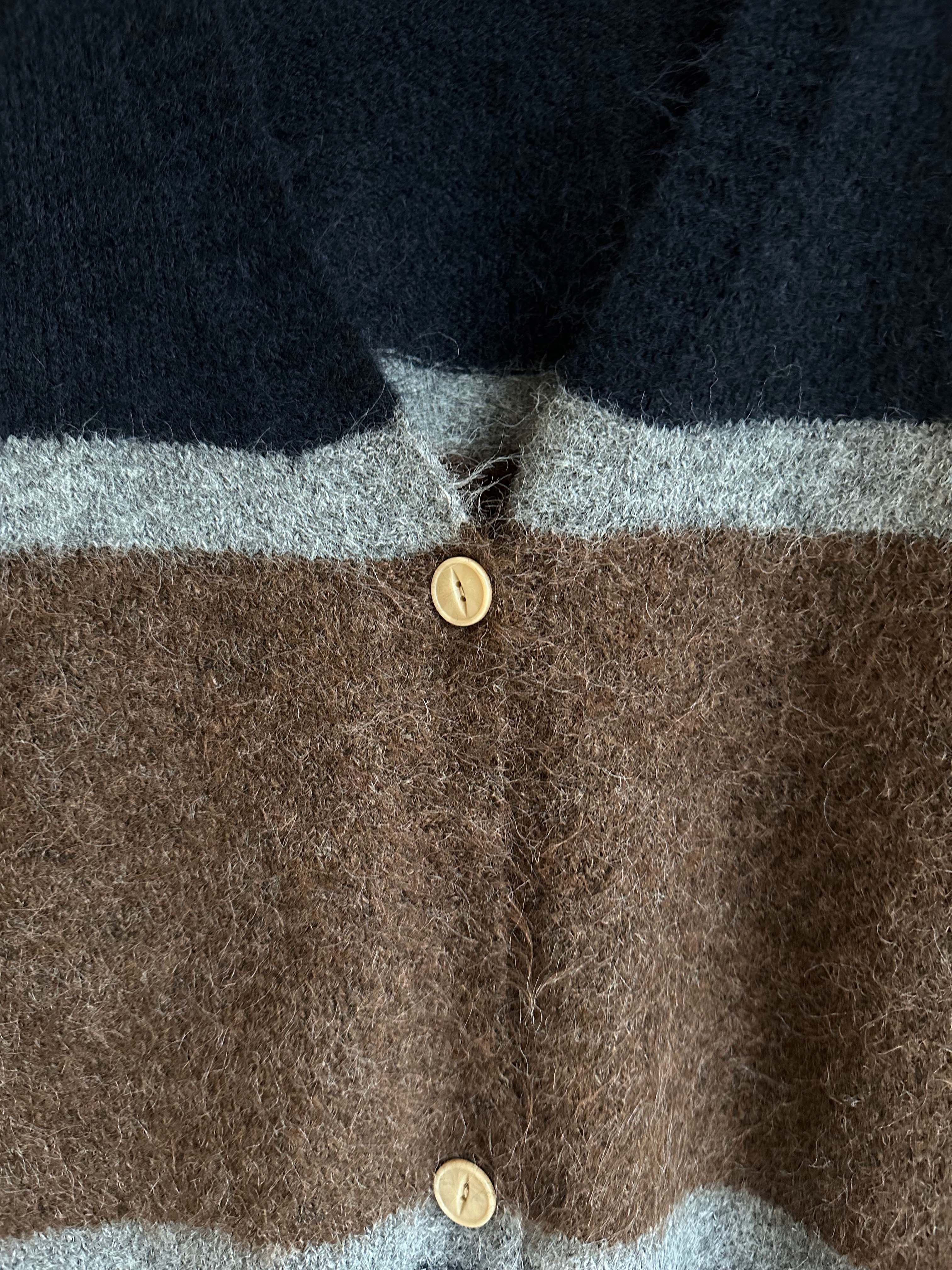 BS條紋針織開襟衫