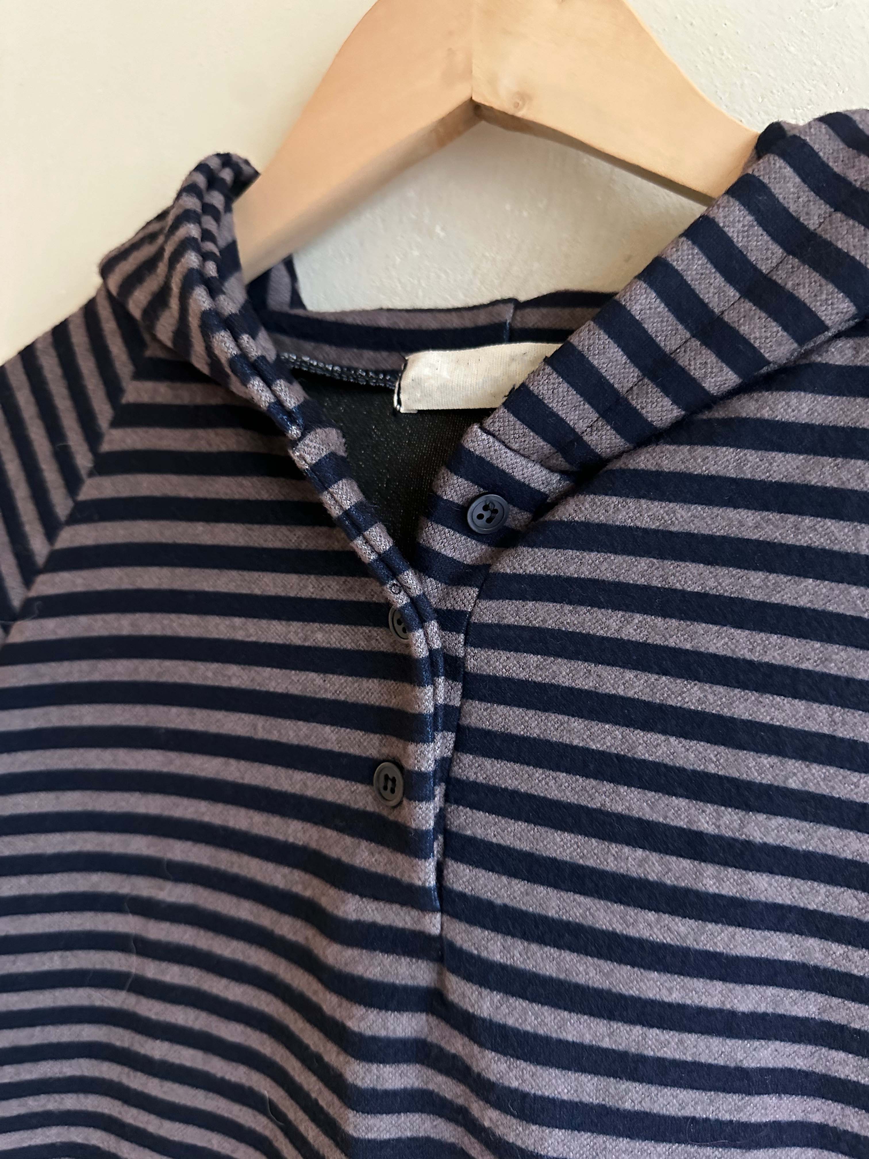 BS棉柔條紋連帽衫