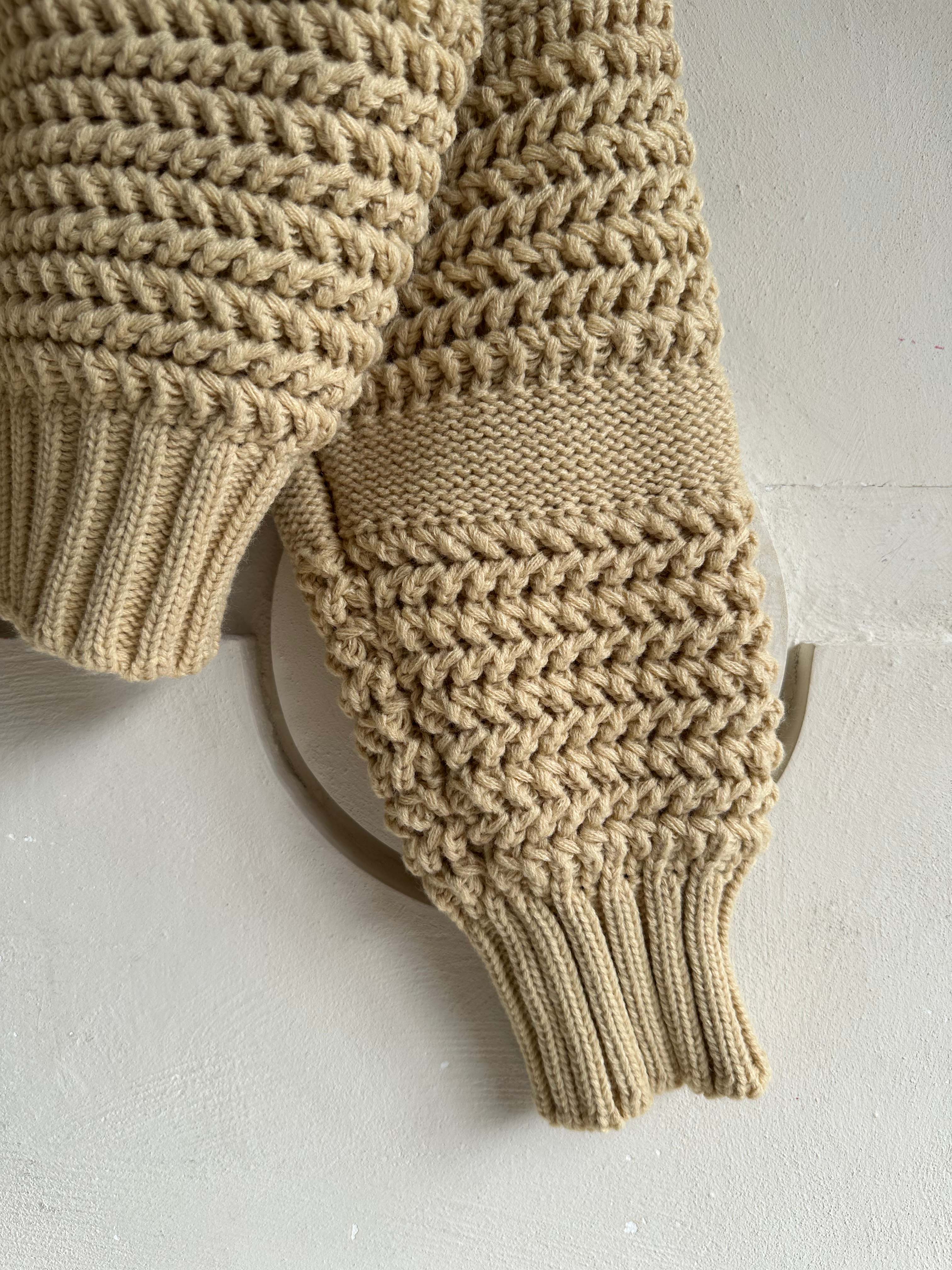 BS立體織紋拉鍊針織衫