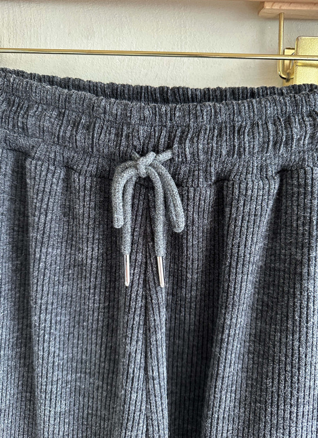 BS羅紋寬鬆長褲(兩色)